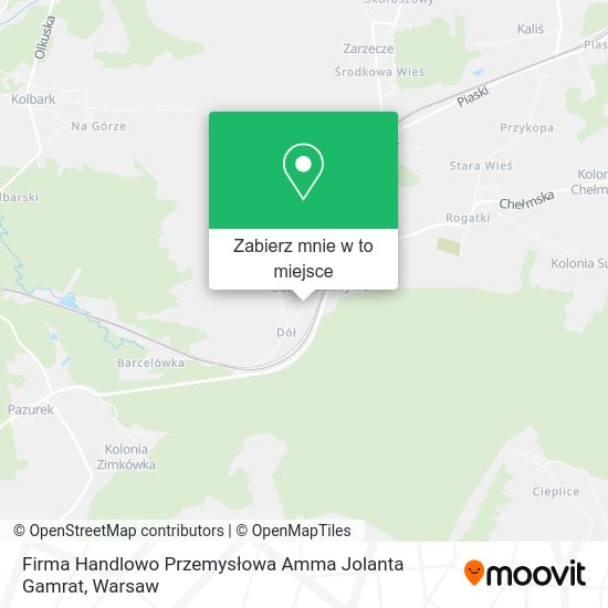 Mapa Firma Handlowo Przemysłowa Amma Jolanta Gamrat