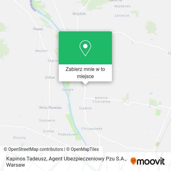 Mapa Kapinos Tadeusz, Agent Ubezpieczeniowy Pzu S.A.