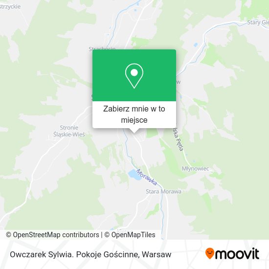 Mapa Owczarek Sylwia. Pokoje Gościnne