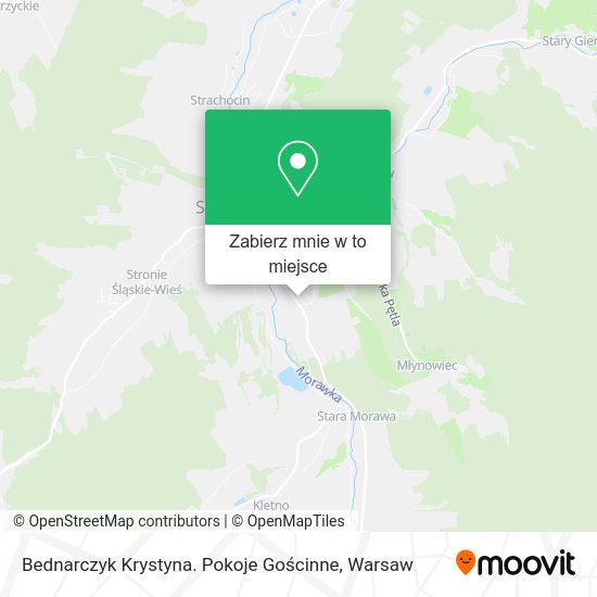 Mapa Bednarczyk Krystyna. Pokoje Gościnne