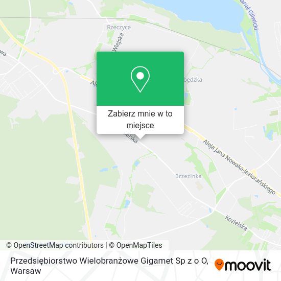 Mapa Przedsiębiorstwo Wielobranżowe Gigamet Sp z o O