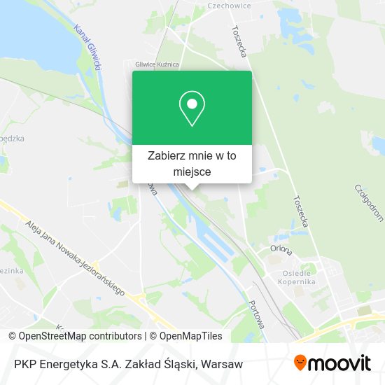 Mapa PKP Energetyka S.A. Zakład Śląski