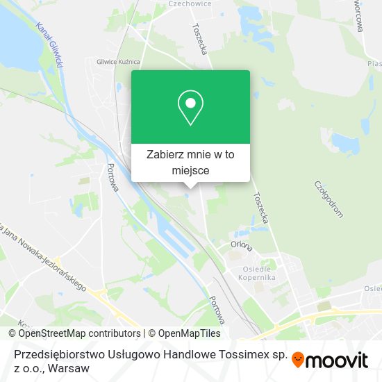 Mapa Przedsiębiorstwo Usługowo Handlowe Tossimex sp. z o.o.