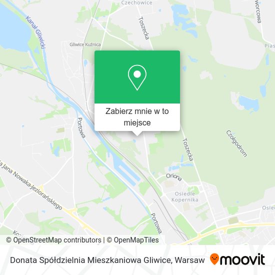 Mapa Donata Spółdzielnia Mieszkaniowa Gliwice