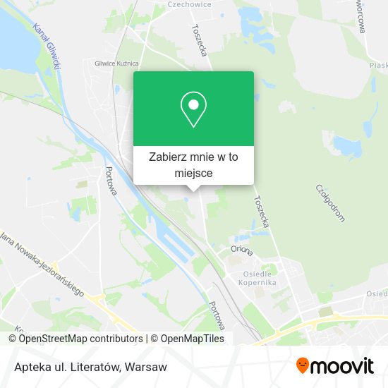 Mapa Apteka ul. Literatów