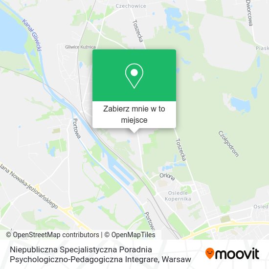 Mapa Niepubliczna Specjalistyczna Poradnia Psychologiczno-Pedagogiczna Integrare