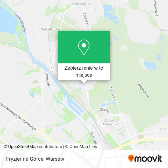 Mapa Fryzjer na Górce