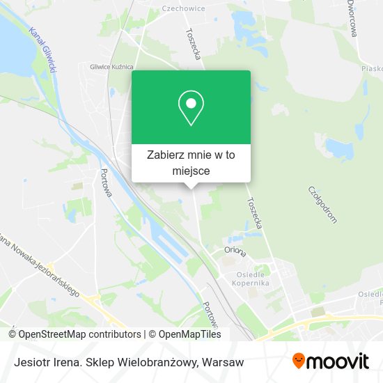 Mapa Jesiotr Irena. Sklep Wielobranżowy