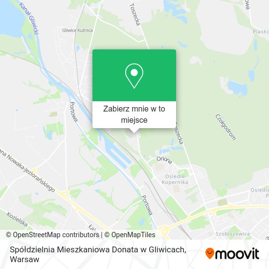 Mapa Spółdzielnia Mieszkaniowa Donata w Gliwicach