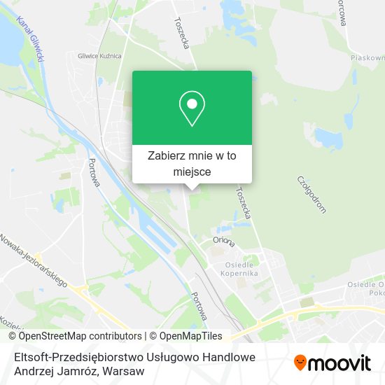 Mapa Eltsoft-Przedsiębiorstwo Usługowo Handlowe Andrzej Jamróz