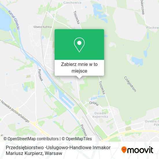 Mapa Przedsiębiorstwo -Usługowo-Handlowe Inmakor Mariusz Kurpierz