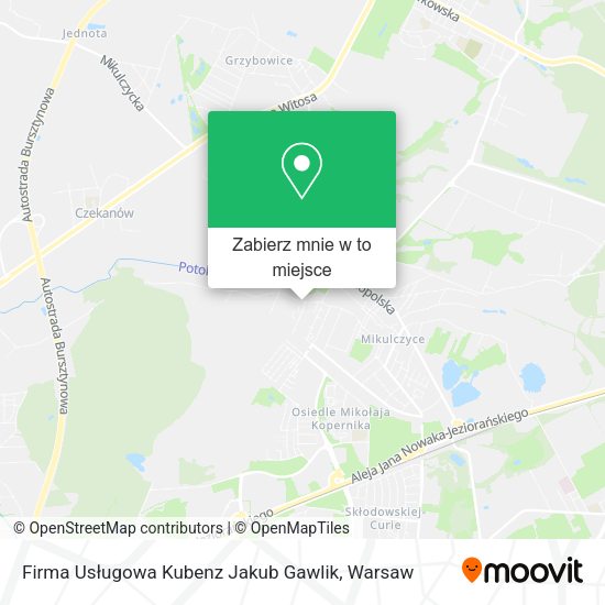 Mapa Firma Usługowa Kubenz Jakub Gawlik