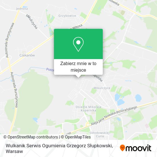 Mapa Wulkanik Serwis Ogumienia Grzegorz Słupkowski