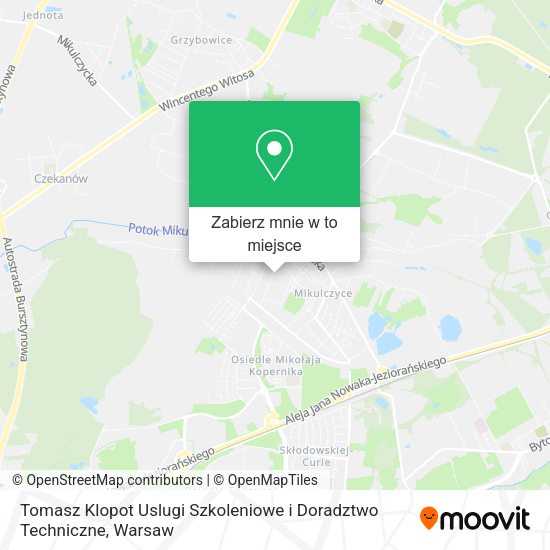 Mapa Tomasz Klopot Uslugi Szkoleniowe i Doradztwo Techniczne