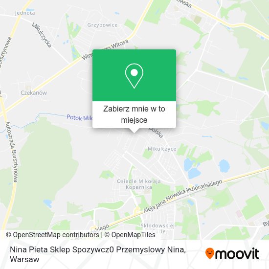 Mapa Nina Pieta Sklep Spozywcz0 Przemyslowy Nina