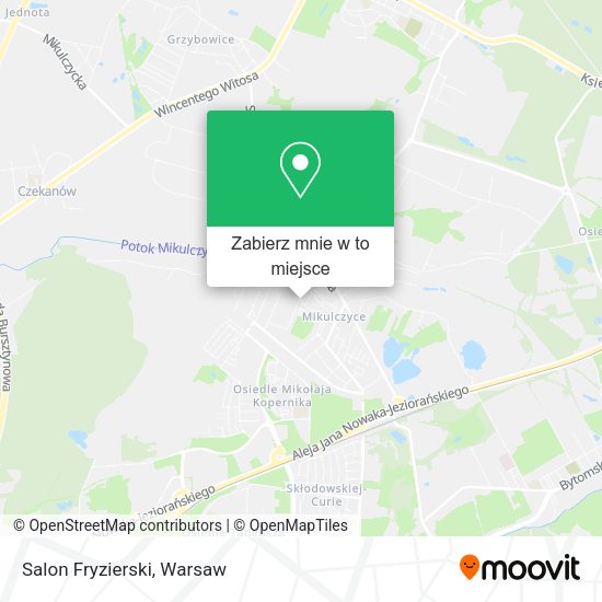 Mapa Salon Fryzierski