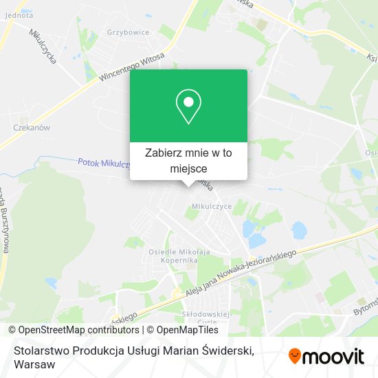 Mapa Stolarstwo Produkcja Usługi Marian Świderski