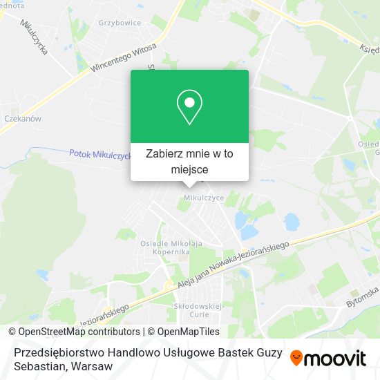 Mapa Przedsiębiorstwo Handlowo Usługowe Bastek Guzy Sebastian