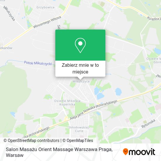 Mapa Salon Masażu Orient Massage Warszawa Praga