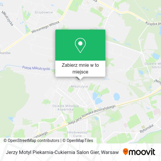 Mapa Jerzy Motyl Piekarnia-Cukiernia Salon Gier