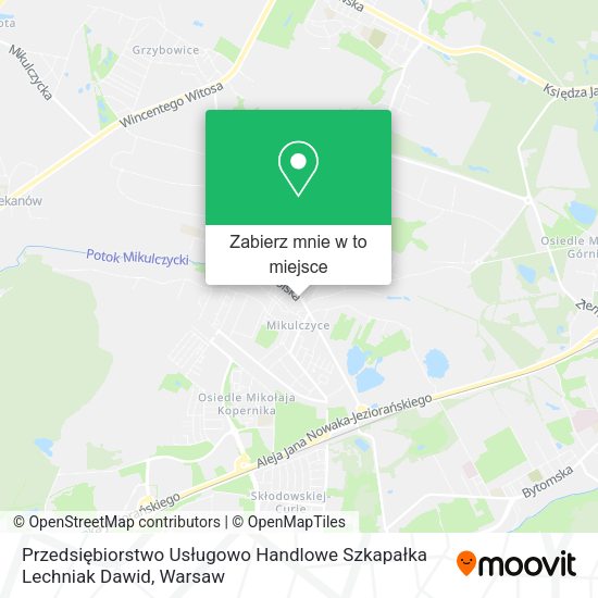 Mapa Przedsiębiorstwo Usługowo Handlowe Szkapałka Lechniak Dawid