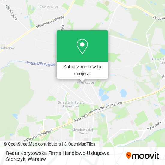 Mapa Beata Korytowska Firma Handlowo-Usługowa Storczyk