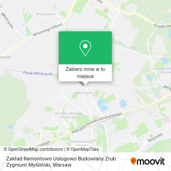 Mapa Zakład Remontowo Usługowo Budowlany Zrub Zygmunt Myśliński