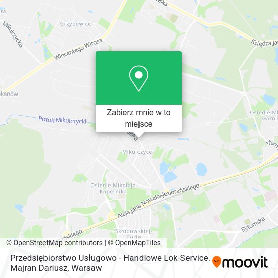 Mapa Przedsiębiorstwo Usługowo - Handlowe Lok-Service. Majran Dariusz