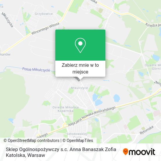 Mapa Sklep Ogólnospożywczy s.c. Anna Banaszak Zofia Katolska