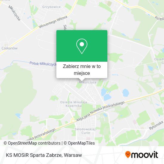 Mapa KS MOSiR Sparta Zabrze