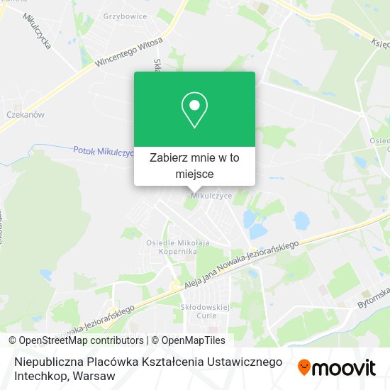 Mapa Niepubliczna Placówka Kształcenia Ustawicznego Intechkop