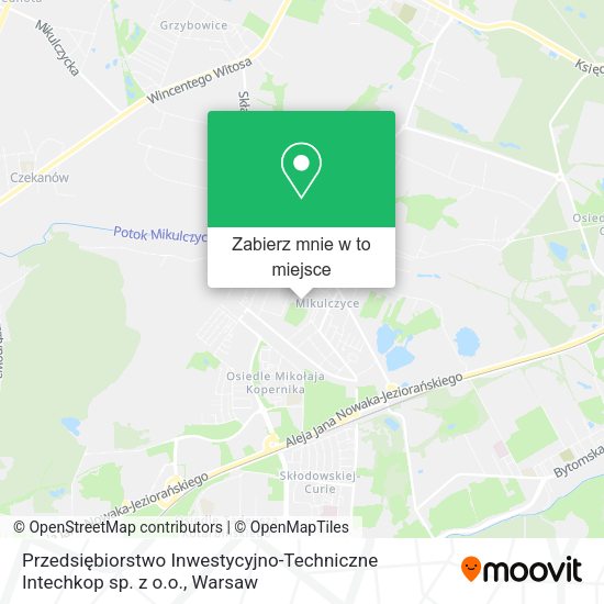 Mapa Przedsiębiorstwo Inwestycyjno-Techniczne Intechkop sp. z o.o.