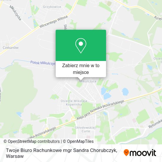 Mapa Twoje Biuro Rachunkowe mgr Sandra Chorubczyk