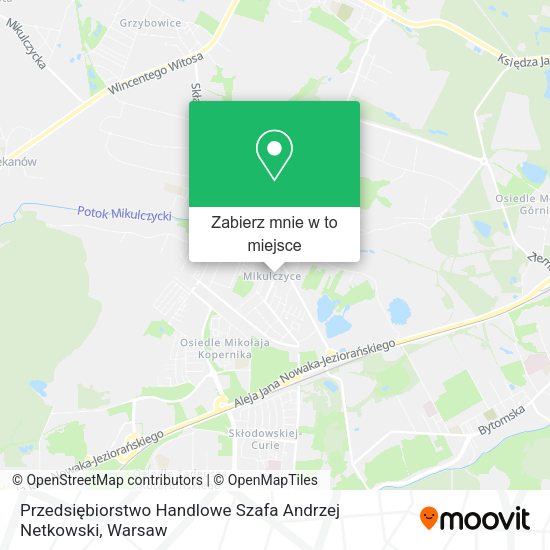 Mapa Przedsiębiorstwo Handlowe Szafa Andrzej Netkowski