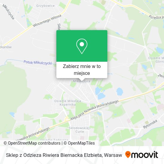 Mapa Sklep z Odzieza Riwiera Biernacka Elzbieta