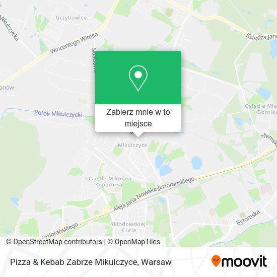 Mapa Pizza & Kebab Zabrze Mikulczyce