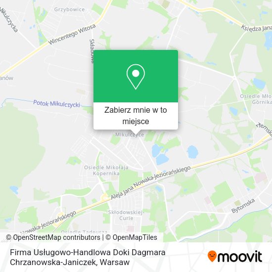 Mapa Firma Usługowo-Handlowa Doki Dagmara Chrzanowska-Janiczek