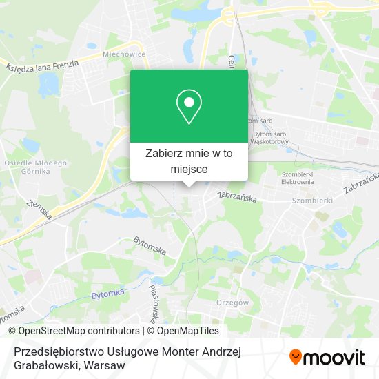 Mapa Przedsiębiorstwo Usługowe Monter Andrzej Grabałowski