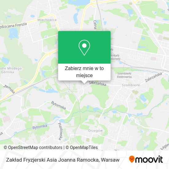 Mapa Zakład Fryzjerski Asia Joanna Ramocka