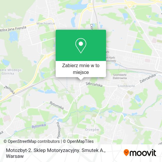 Mapa Motozbyt-2. Sklep Motoryzacyjny. Smutek A.