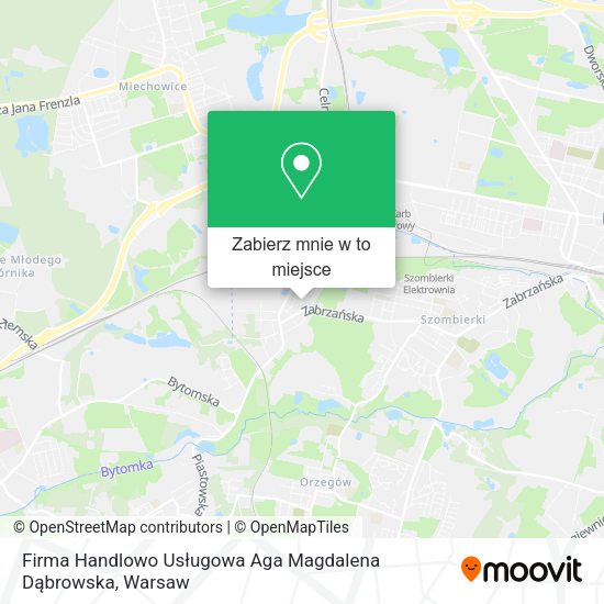 Mapa Firma Handlowo Usługowa Aga Magdalena Dąbrowska