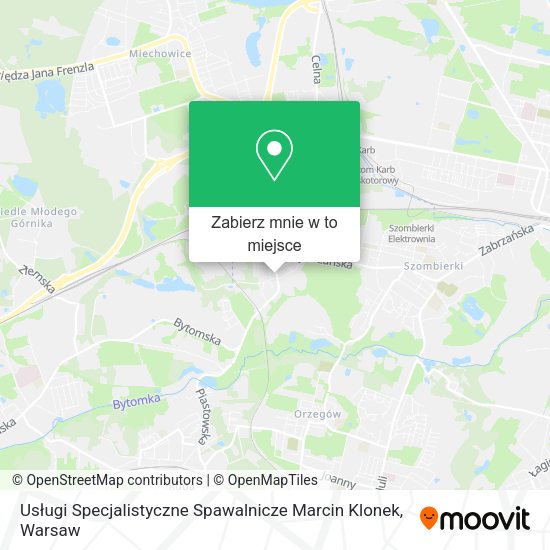 Mapa Usługi Specjalistyczne Spawalnicze Marcin Klonek