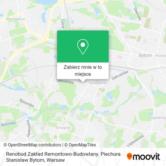 Mapa Renobud Zakład Remontowo-Budowlany. Piechura Stanisław Bytom