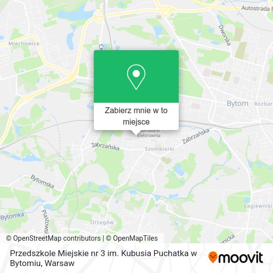 Mapa Przedszkole Miejskie nr 3 im. Kubusia Puchatka w Bytomiu