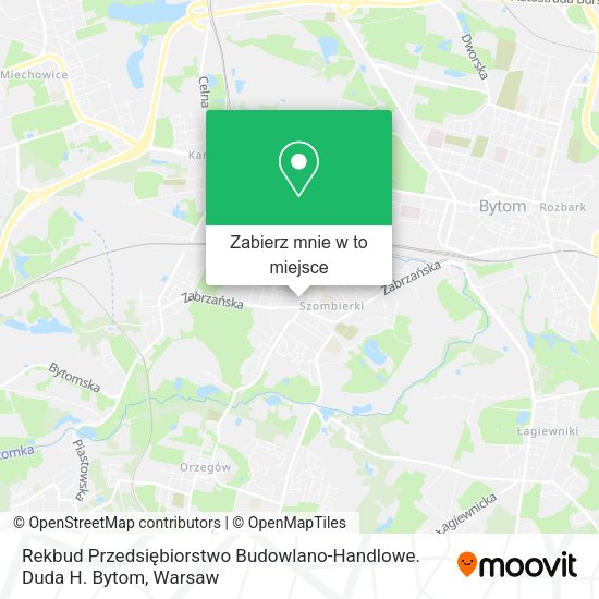 Mapa Rekbud Przedsiębiorstwo Budowlano-Handlowe. Duda H. Bytom