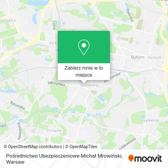 Mapa Pośrednictwo Ubezpieczeniowe Michał Mrowiński