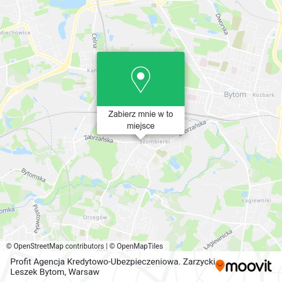 Mapa Profit Agencja Kredytowo-Ubezpieczeniowa. Zarzycki Leszek Bytom