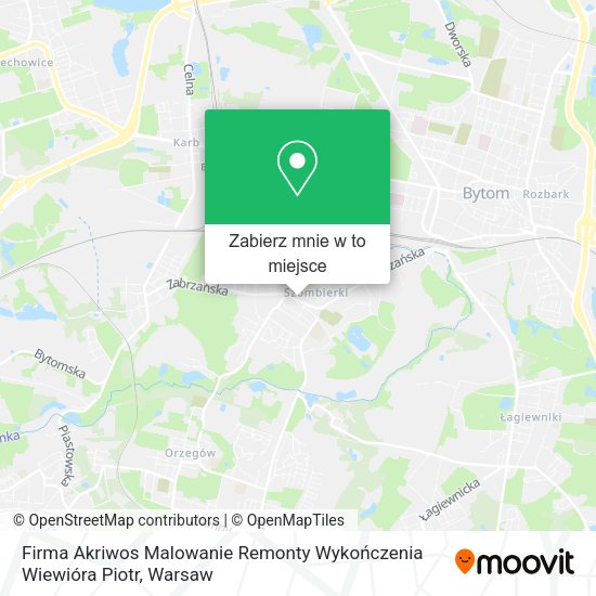 Mapa Firma Akriwos Malowanie Remonty Wykończenia Wiewióra Piotr