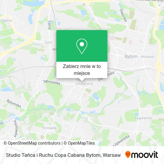 Mapa Studio Tańca i Ruchu Copa Cabana Bytom