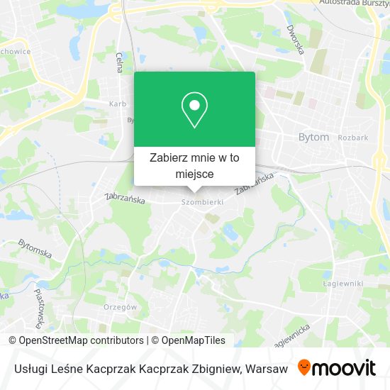 Mapa Usługi Leśne Kacprzak Kacprzak Zbigniew